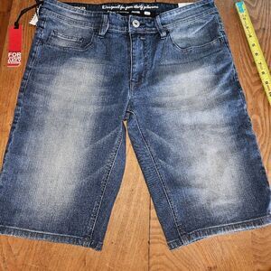 New Jeans by Buffalo Spencer Slim Mens Waist 32 Blue Jean Shorts Vintage Style